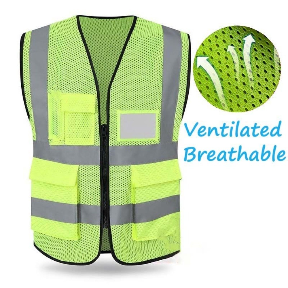 Reflective Running Gear Vest - Warnweste mit hoher Sichtbarkeit und Tasche,