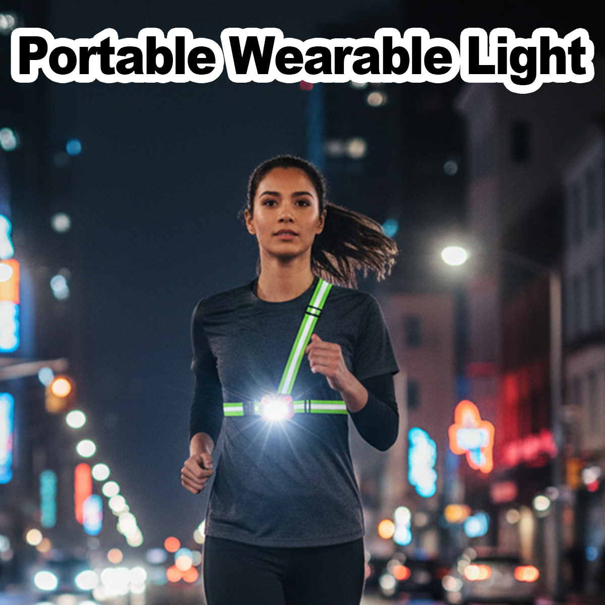 Reflective Running Gear Vest - Laufleuchte, über USB wiederaufladbar, wasserdicht, leicht,
