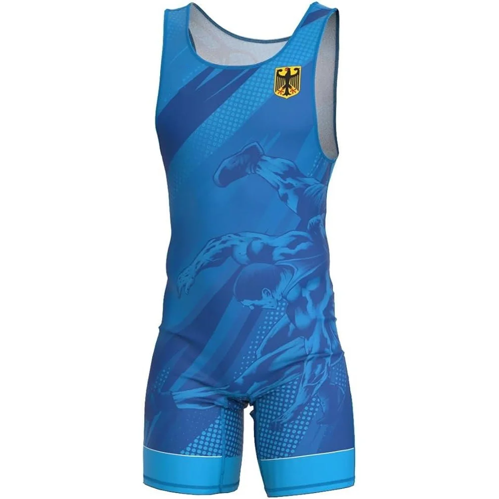 Running Gear Train - Herren-Wrestling-Unterhemd, Uniform, fortgeschrittene Unterhemden, Kleidung, Zug-Wrestling-Ausrüstung,