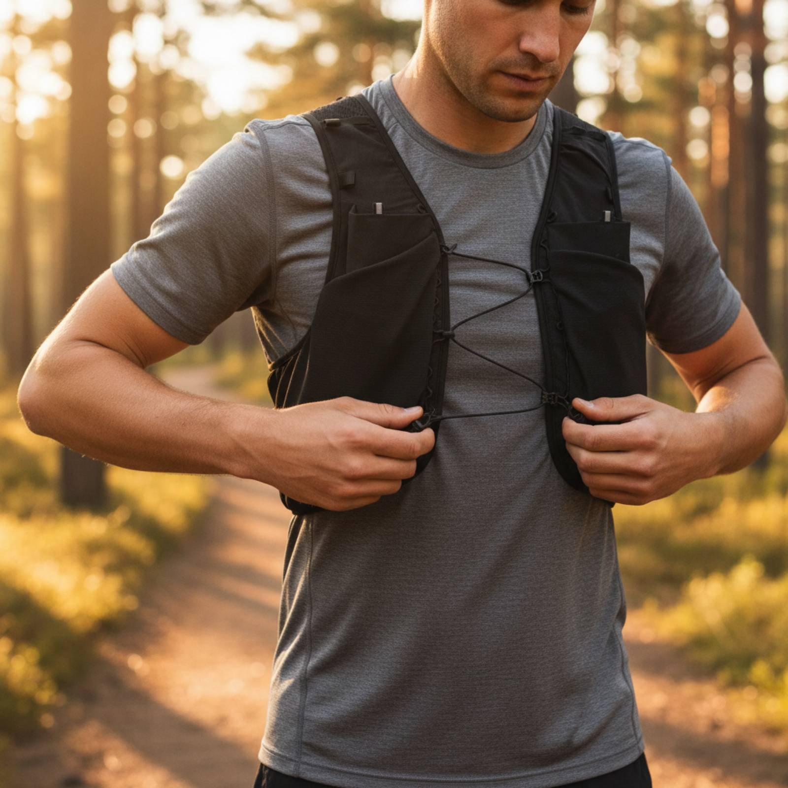 Reflective Running Gear Vest - Leichte Laufweste, atmungsaktive, leichte Trailweste, Outdoor-Ausrüstung,