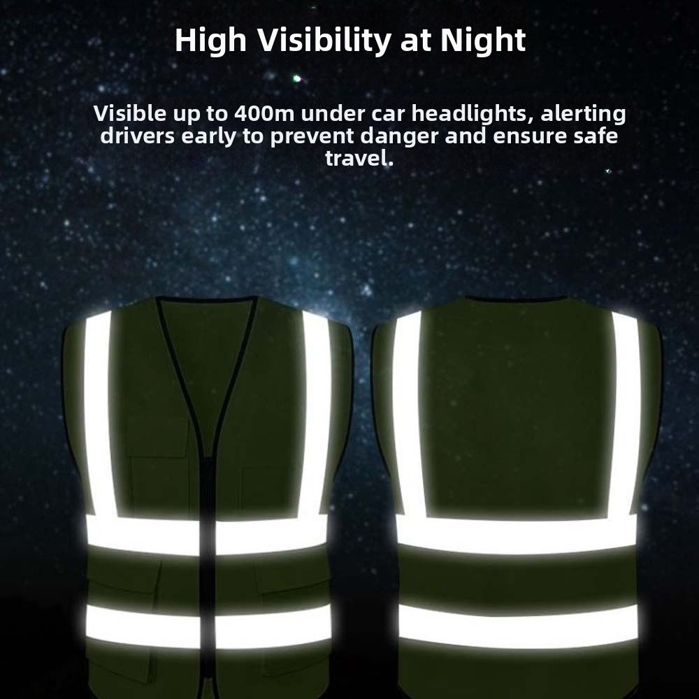 Reflective Running Gear Vest - Reflektierende Warnweste mit hoher Sichtbarkeit, Einheitsgröße,
