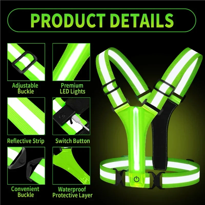 LED-Reflektorweste Laufausrüst – Reflective Running Gear Vest Bewertung und Preis