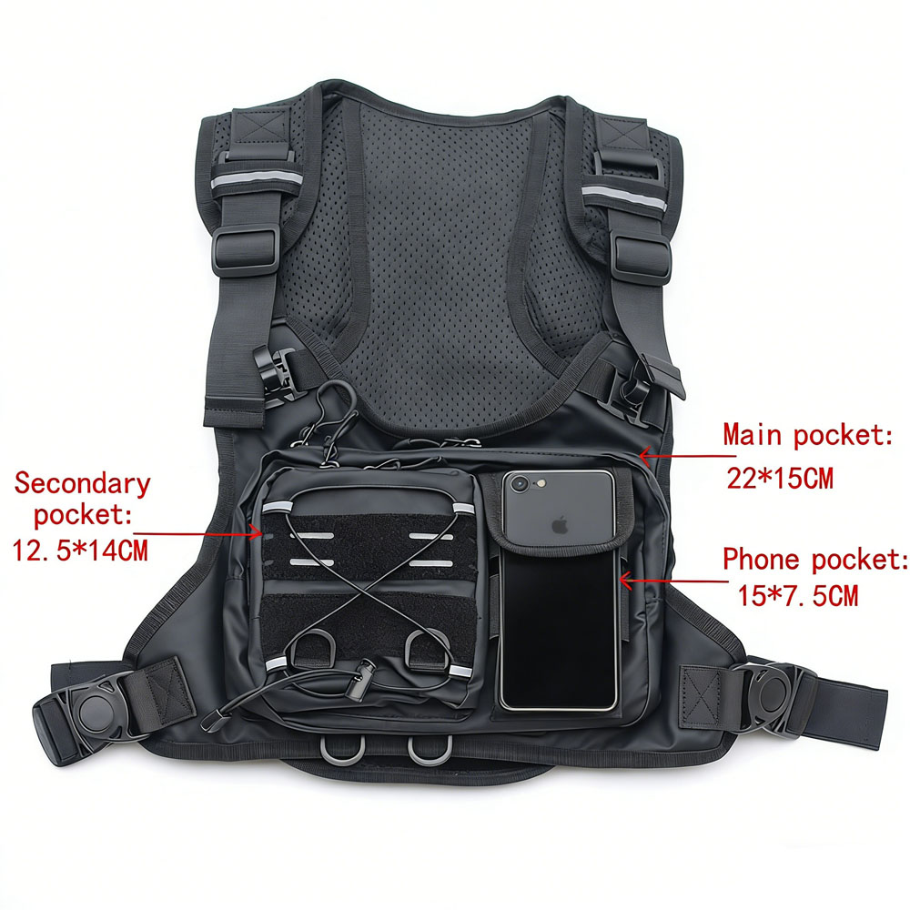 Taktische Weste mit Brusttasch – Reflective Running Gear Vest Bewertung und Preis